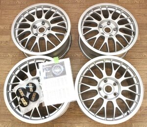 【ト足】 BBS Racing DTM (RG218) アルミホイール 4本 サイズ 8.0-17 / 5穴 / PCD 120 シルバー 自動車 パーツ CO243CHH91