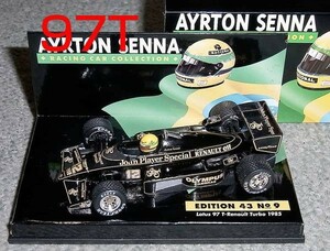 純正タバコ仕様 セナコレ 9 1/43 ロータス ルノー 97T ターボ セナ 1985 RENAULT LOTUS