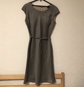 DoCLASSE ロングワンピース　カップ付麻素材　11号