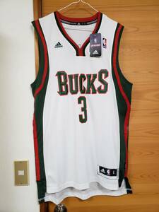 新品 2011 -12 Adidas BRANDON JENNINGS Milwaukee Bucks Swingman Jersey (S) / ブランドン ジェニングス ユニフォーム NBA 100%Authentic