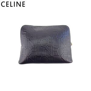 セリーヌ ポーチ 化粧ポーチ レディース メンズ ロゴ柄 CELINE 中古