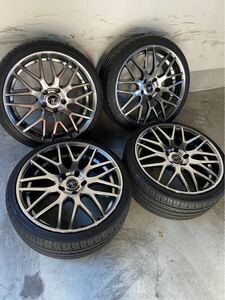 送料無料！　Work RYVER 19インチ pcd120 8.5j+36 バリ山　ハイフライ225/35r19 235/35r19 BMW レクサスNX ワーク