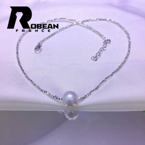 上級 EU製 定価9万円★ROBEAN・淡水真珠・ネックレス★天然パール パワーストーン s925 アコヤ真珠 本真珠 綺麗 オシャレ 10-11mm N001108