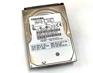 TOSHIBA MK2575GSX 250GB 2.5インチSATA HDD5400rpm