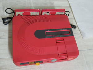 美品! SHARP シャープ TWIN FAMICOM ツインファミコン AN-500R 赤 レトロ 室内保管品 追加画像有り 