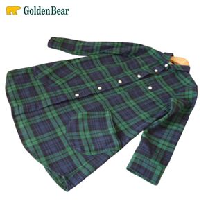 ゴールデンベア Golden Bear シャツチュニック チェック柄 大きいポケットがかわいい シャツ チュニック レディース サイズL