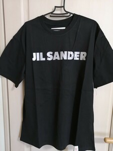 ☆新品未使用☆ジル・サンダー JIL SANDER フロントリフレクターロゴ 半袖Tシャツ Black 黒 size L