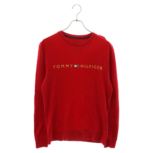 TOMMY HILFIGER トミーヒルフィガー フロントロゴTシャツ ロンT ロングスリーブカットソー レッド