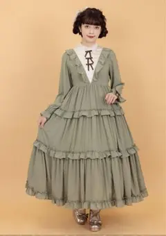 axes femme kawaii Classical Frill ワンピ