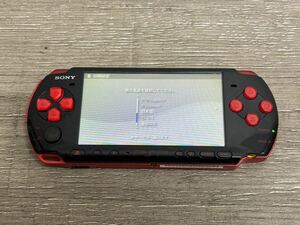 ☆ PSP ☆ プレイステーションポータブル ブラックレッド PSP-3000 動作品 本体のみ Playstation Portable バッテリー欠品 SONY 2630