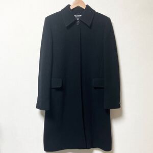 美品 Max Mara マックスマーラ SPORTMAX スポーツマックス モヘア混ウールコート ロングコート ブラック 黒 モヘヤ イタリア製