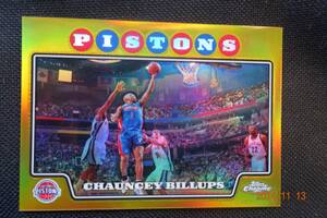 Chauncey Billups 2008-09 Topps Chrome No.148 Gold Refractor #41/50