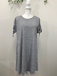 1222　レディース　【　GAP　新品価格￥5，900　】　半袖チュニック　サイズ：L　　色：ネイビーボーダー