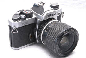 Nikon ニコン 昔の高級一眼レフカメラ FM2ボディ +純正36-72mmズームレンズ付 希少品　ジャンク