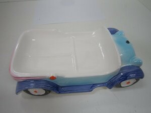 子供用　車型陶器製ランチプレート②　中古