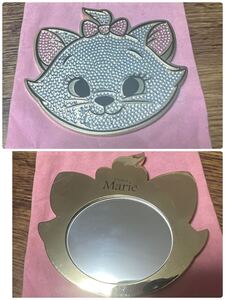 ディズニー購入　おしゃれキャット　マリーちゃん　ビジューダイカットミラー　手鏡