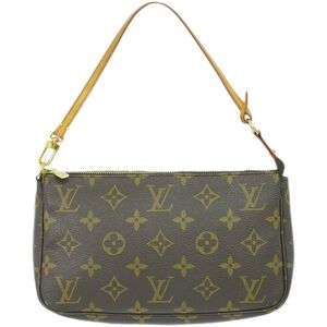 本物 ルイヴィトン LV LOUIS VUITTON ポシェットアクセソワール モノグラム アクセサリーポーチ ハンドバッグ ブラウン M51980