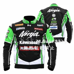 バイク用 ジャケット Kawasaki メンズ 通気性 メッシュジャケット 春夏 ライディングジャケット アウトドアジャケット 耐摩性 保護力 プロテクター付き