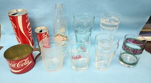 【ユーズド品】コカ・コーラ社関連グッズまとめて グラス　空き缶　コップ　空き瓶　 Coca-Cola　八王子引き取りOK241109