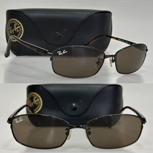 ルックスオティカ Ray-Ban RB3438 002/73 58□15 トータス柄 ブラウンレンズ スクエア型 サングラス レイバン 