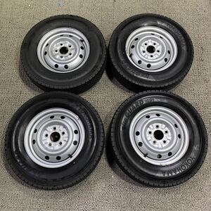 AG703-51送料無料　185/80R14 102/100N 中古スタッドレス　バネット ボンゴなどに　14×5J 114.3/5H ET約48 ４本セット　