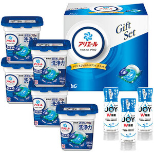 P&G アリエールジェルボールプロギフトセット アリエールジェルボールプロ(11個)×5、除菌ジョイコンパクト逆さボトル(290ml)×3 V4062559