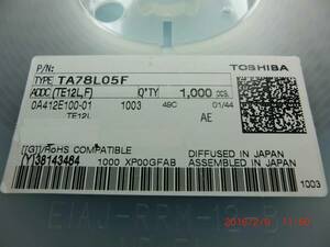 面実装3端子レギュレータ78Lシリーズ TA78L05F(5個) 東芝(Toshiba) (出品番号372-5）