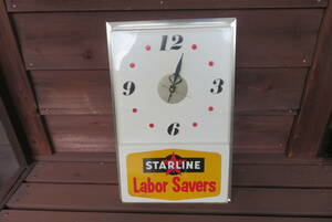 STARLINE clock 電飾看板 時計 電飾 ヴィンテージ アメリカ 店舗 インテリア 看板 ガレージ USA USED（A-348） 