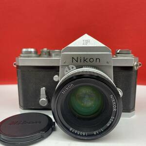 □ Nikon F アイレベル フィルムカメラ 一眼レフカメラ ボディ NIKKOR F1.8 50mm Ai レンズ 動作確認済 現状品 ニコン