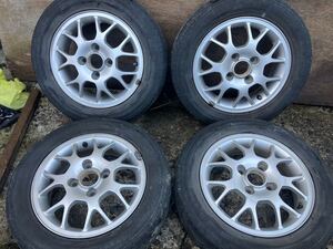 JB1ライフ ダンク 純正アルミホイール メッシュ13×4.00B +40 ハブ径56mm 4H PCD100 155/65R13 4本