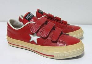 初期 日本製 コンバース ワンスター レザー ベルクロ 赤白 ５1/2 24cm CONVERSE ONESTAR V3