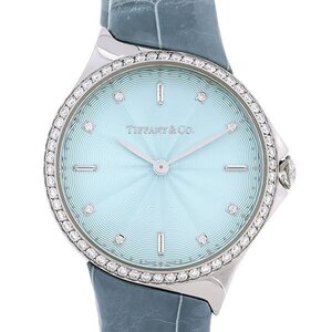 【送料無料】【本物】TIFFANY＆Co.★ティファニー★メトロ2ハンド★60874859★ダイヤモンド★SS★30mm★ブルー文字盤★腕時計★新品仕上済