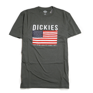 【 新品本物 USA購入】Dickies ディッキーズ■ US Flag Graphic Tee ■ グレー / L ■ 半袖 ロゴ グラフィック Tシャツ AY-01