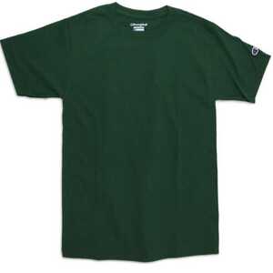 ③【L】CHAMPION チャンピオン/Authentic　/半袖Tシャツ/T425 5.2オンス/DARK GREEN