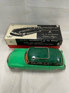 【中古傷汚れ有】萬代屋 id19 CITROEN シトロエン Station Wagon 緑 ブリキ ミニチュア 自動車 バンダイ ビンテージ BANDAI 775