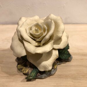 バラ　薔薇　Peace Rose Rosa x hybrida ボーンチャイナ　LENOX　レノックス　陶器　造花　焼物　陶器　雑貨　インテリア　置物　ビンテー