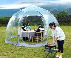 実用テント雨対策アウトドアテント高品質/防湿アウトドア露天透明星空テントキャンプビーチ釣りテント