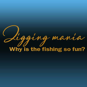 Sportsmindではなくて、Jigging　mania　釣りステッカー Why is the fishing so fun?どうして釣りはこんなに楽しいのか？NO521J