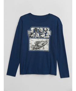 「GAP」 「KIDS」長袖カットソー「starwarsコラボ」 M ブルー キッズ