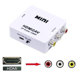 送料無料 HDMI to AV 変換器 変換アダプタ HDMI入力をコンポジットAV出力へ変換 1080P対応 USB電源供給 HDMI信号をVGA出力信号に変換