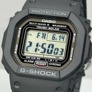 未使用極美品 箱説タグ付G-SHOCK GW-5000U-1JF タフソーラー 電波受信 電波ソーラー マルチバンド6 ブラック スクウェア スクリューバック