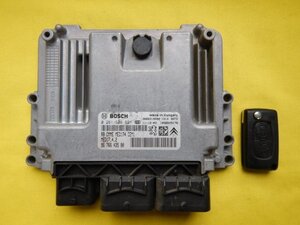 ◆A5C5F02　エンジンコンピューター◆0 261 S06 621/28112795-7◆シトロエン　DS3　ECU　鍵付き　【24042305】