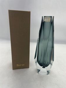 ◯Mandruzzato MURANO ITALY 花瓶 クリスタル 花器 中古品