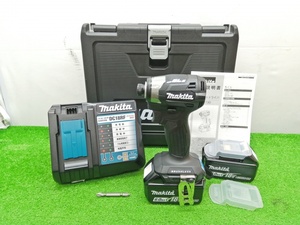 未使用品 makita マキタ 18V 充電式 インパクトドライバ 6.0Ahバッテリ×2付 ブラック TD173DRGXB　②