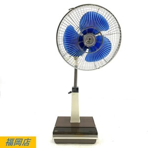 National ELECTRIC FAN F-30MG ナショナル レトロ扇風機 3枚羽根 羽根径:30cm ※破損あり(修理必須) 状態説明あり＊ジャンク品【福岡】