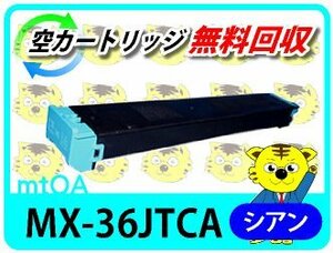 シャープ用 リサイクルトナー MX-36JTCA MX-2610FN対応 シアン