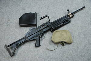 FN HERSTAL M249 アサヒファイアーアームズ　ASGK 実物M249ミニミ200rd Box マガジン　バック付 