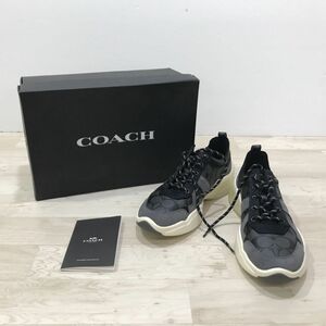 COACH コーチ G4940 ローカットスニーカー シグネチャー メンズ グレー系 US8D/25.5cm[C6168]