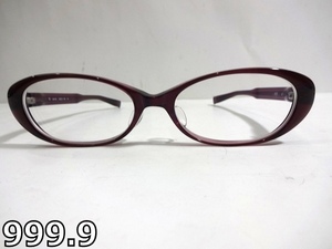 X4A018■本物■ フォーナインズ 999.9 AP-07 クリアパープル ブルーライトカットレンズ PC メガネ 眼鏡 メガネフレーム