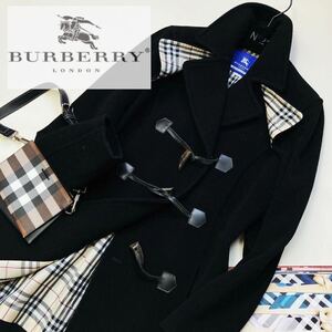 S25 極美◎カシミヤ仕様◎参考価格14万● BURBERRY BLUE LABEL●エレガントなスタイリング〜ダッフルコート バーバリーコート レディース 